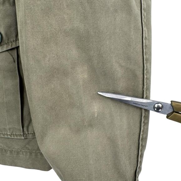 Lucky Brand Men's Army Green 100% Cotton Cargo Utility Military Jacket Pockets - Picture 7 of 9